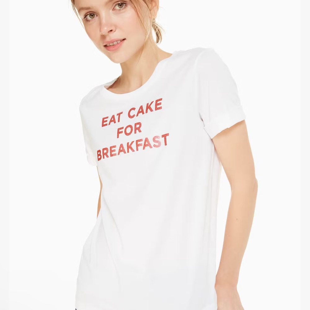 Kate Spade ♠️ Eat Cake For Breakfast Tee Size Large